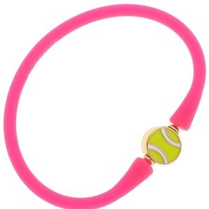 Bali Tennis Ball Bead Silicone Bracelet